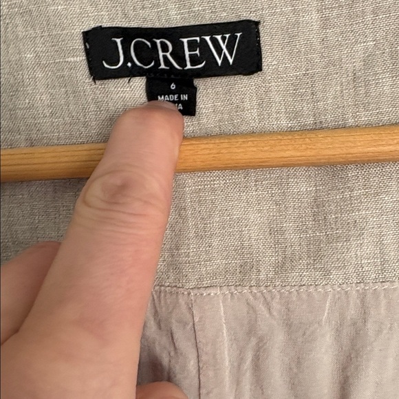 J. Crew Light Beige Button-Front Blouse - Picture 3 of 4